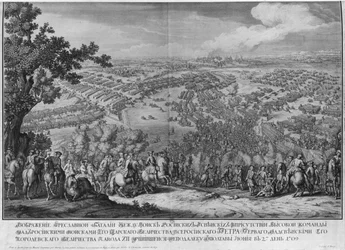 The Battle of Poltava, engraved by one of the Nicolas Larmessin family